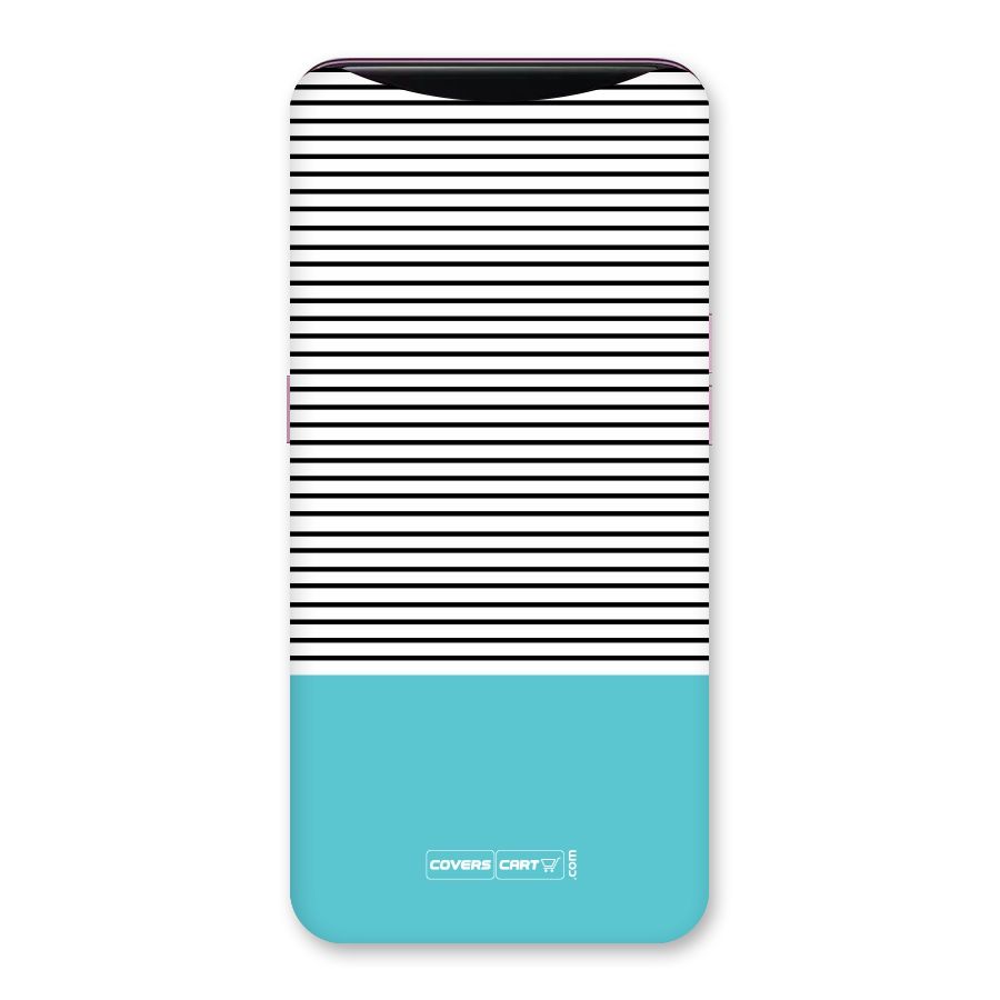 Deep Sky Blue Stripes Back Case for Oppo Find X