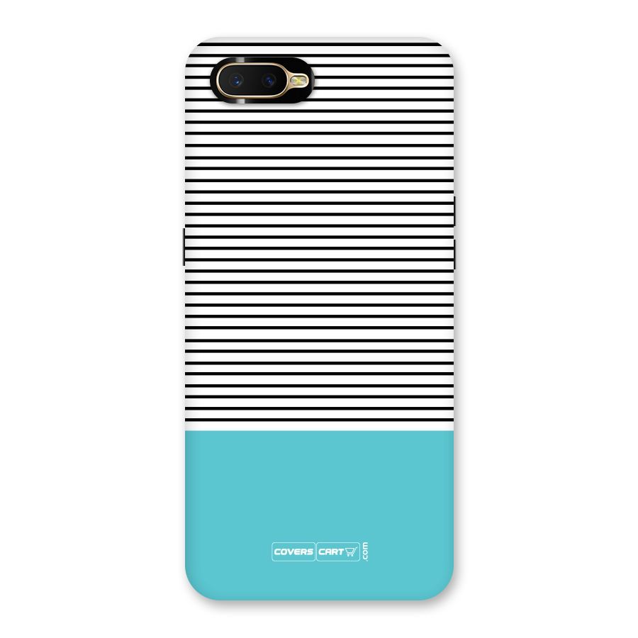 Deep Sky Blue Stripes Back Case for Oppo K1