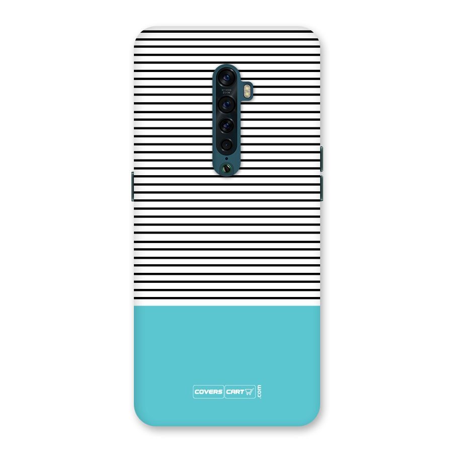 Deep Sky Blue Stripes Back Case for Oppo Reno2