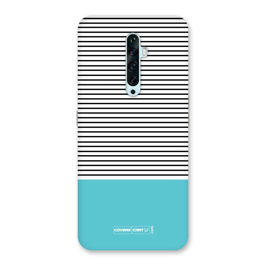 Deep Sky Blue Stripes Back Case for Oppo Reno2 Z