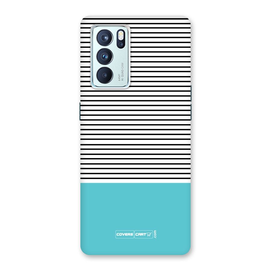 Deep Sky Blue Stripes Back Case for Oppo Reno6 Pro 5G
