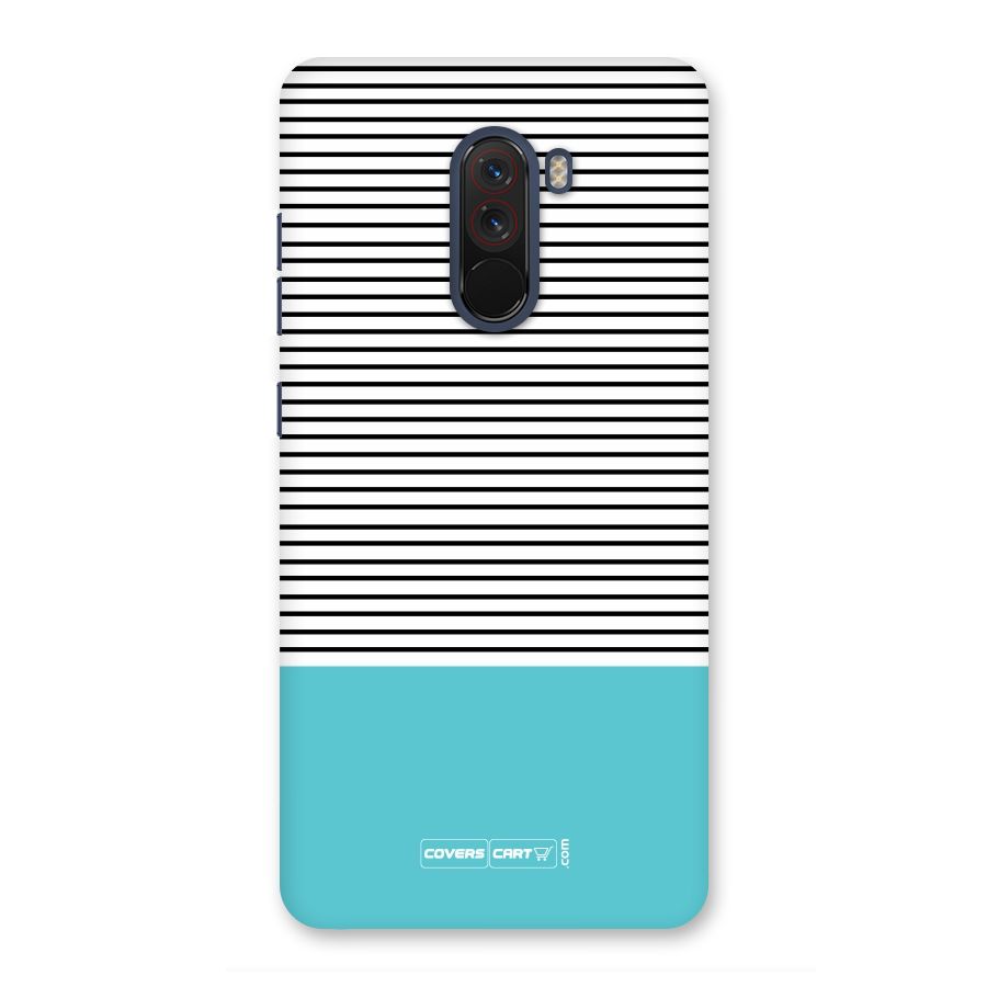 Deep Sky Blue Stripes Back Case for Poco F1