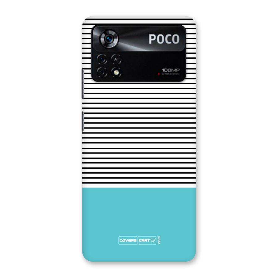 Deep Sky Blue Stripes Back Case for Poco X4 Pro 5G