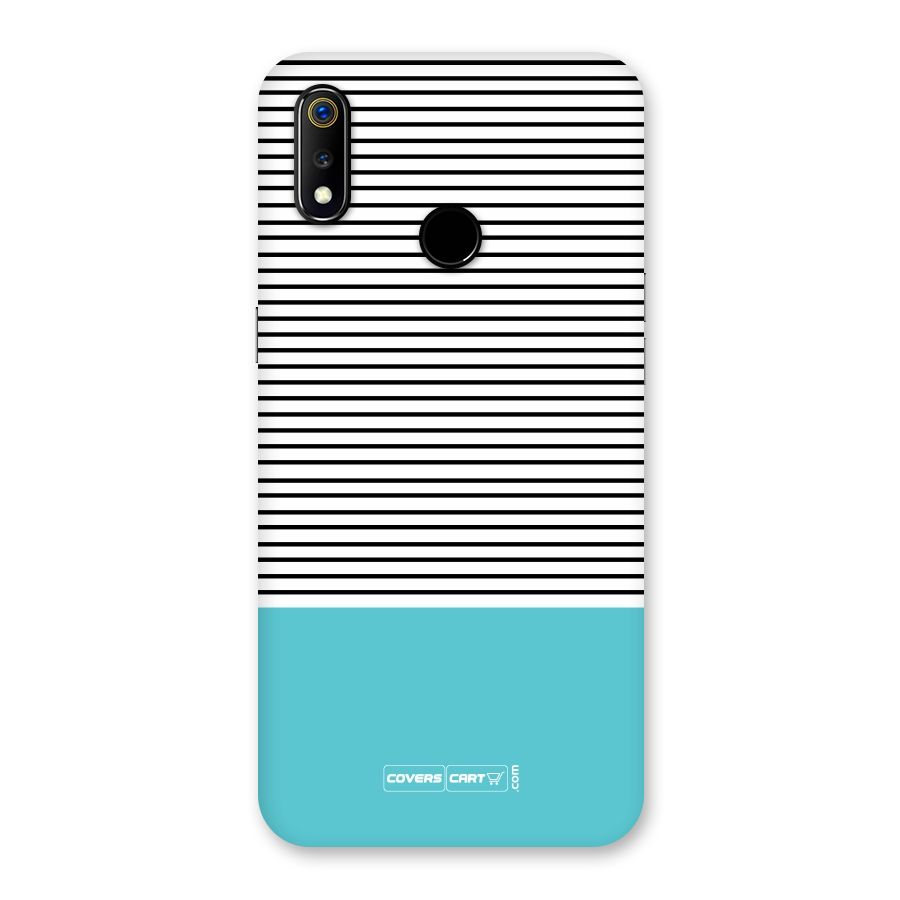 Deep Sky Blue Stripes Back Case for Realme 3