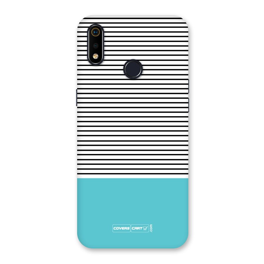 Deep Sky Blue Stripes Back Case for Realme 3i