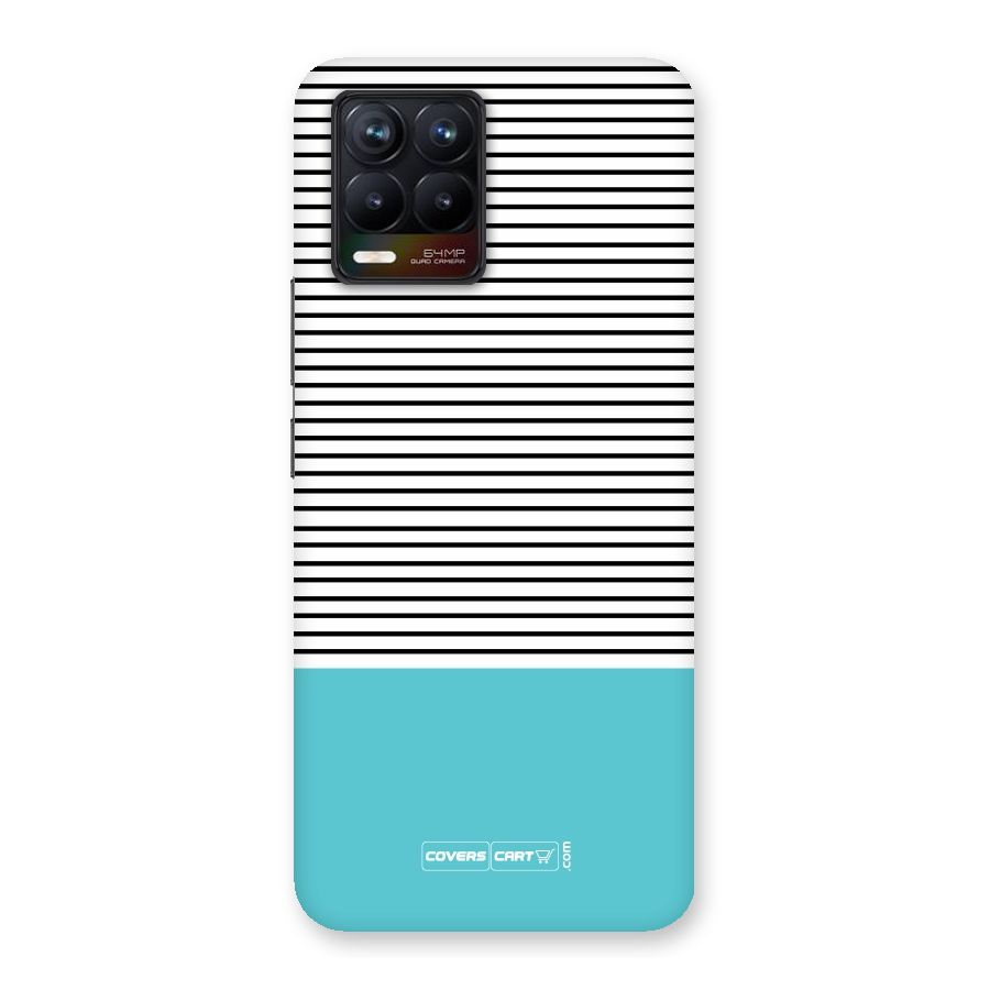 Deep Sky Blue Stripes Back Case for Realme 8