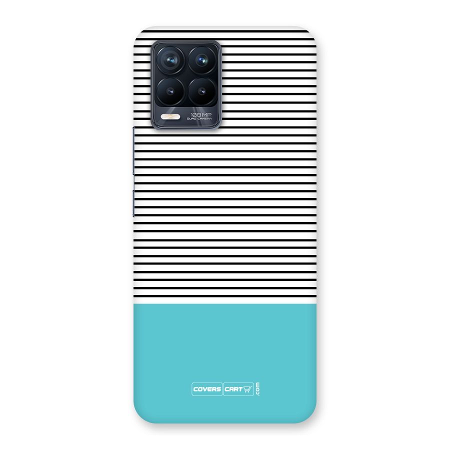 Deep Sky Blue Stripes Back Case for Realme 8 Pro