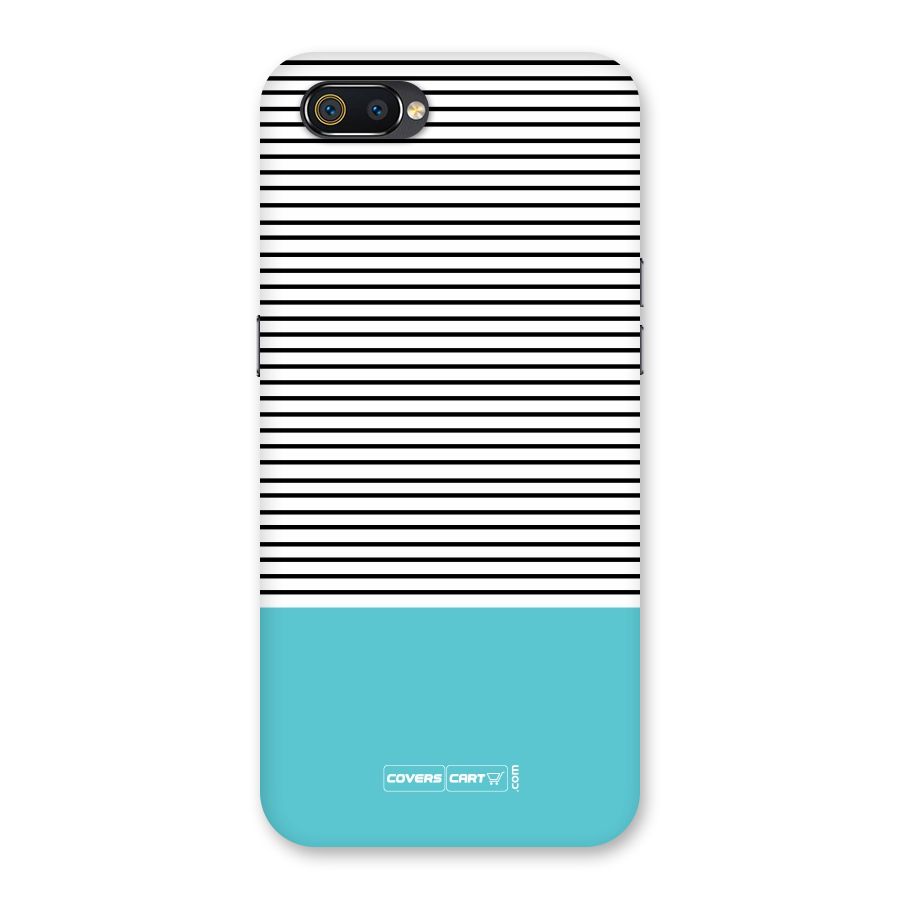 Deep Sky Blue Stripes Back Case for Realme C2