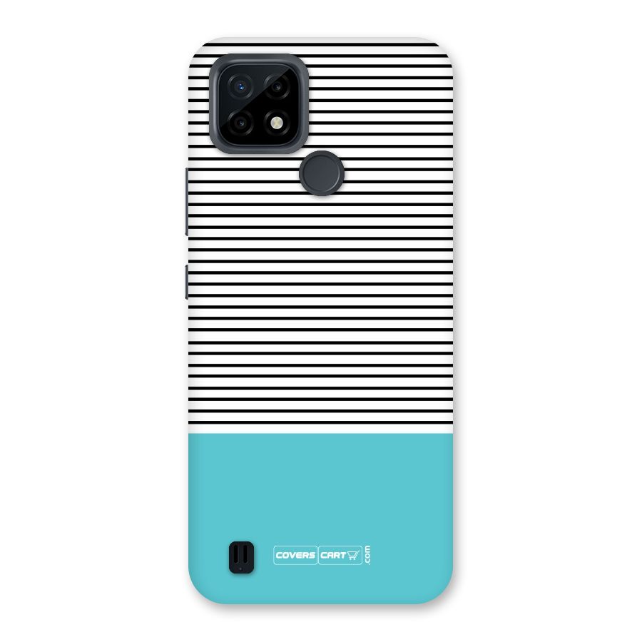 Deep Sky Blue Stripes Back Case for Realme C21