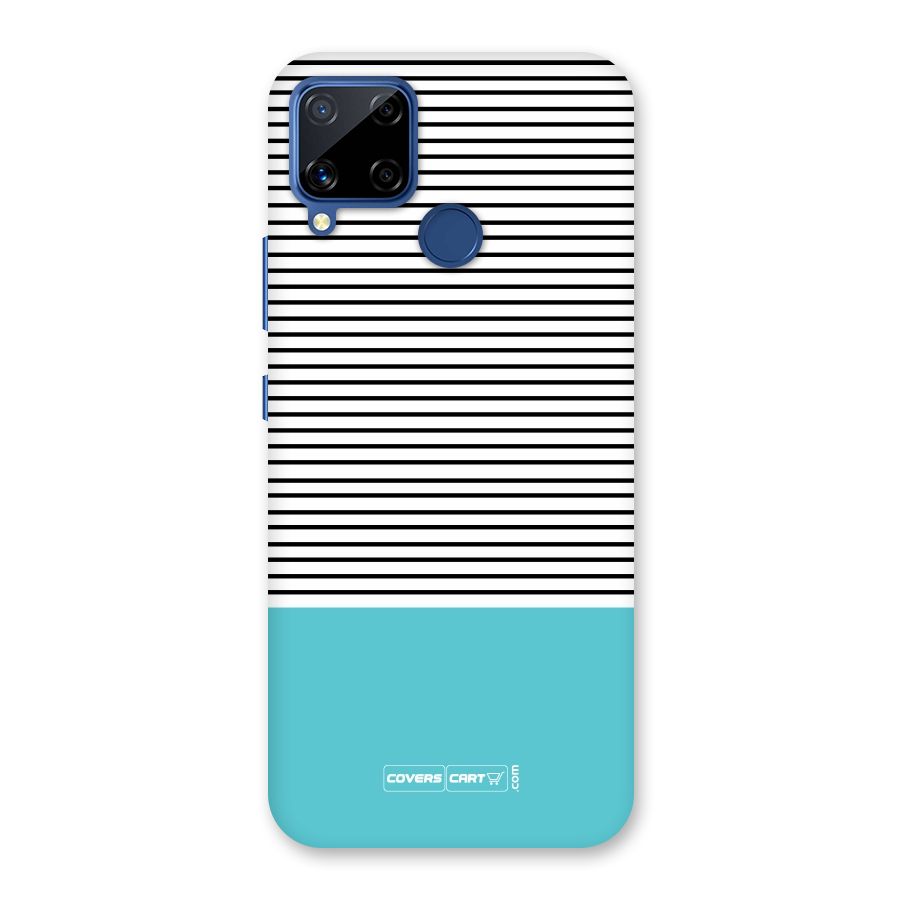 Deep Sky Blue Stripes Back Case for Realme Narzo 30A