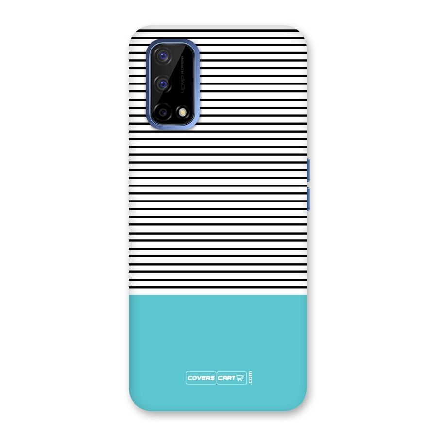 Deep Sky Blue Stripes Back Case for Realme Narzo 30 Pro