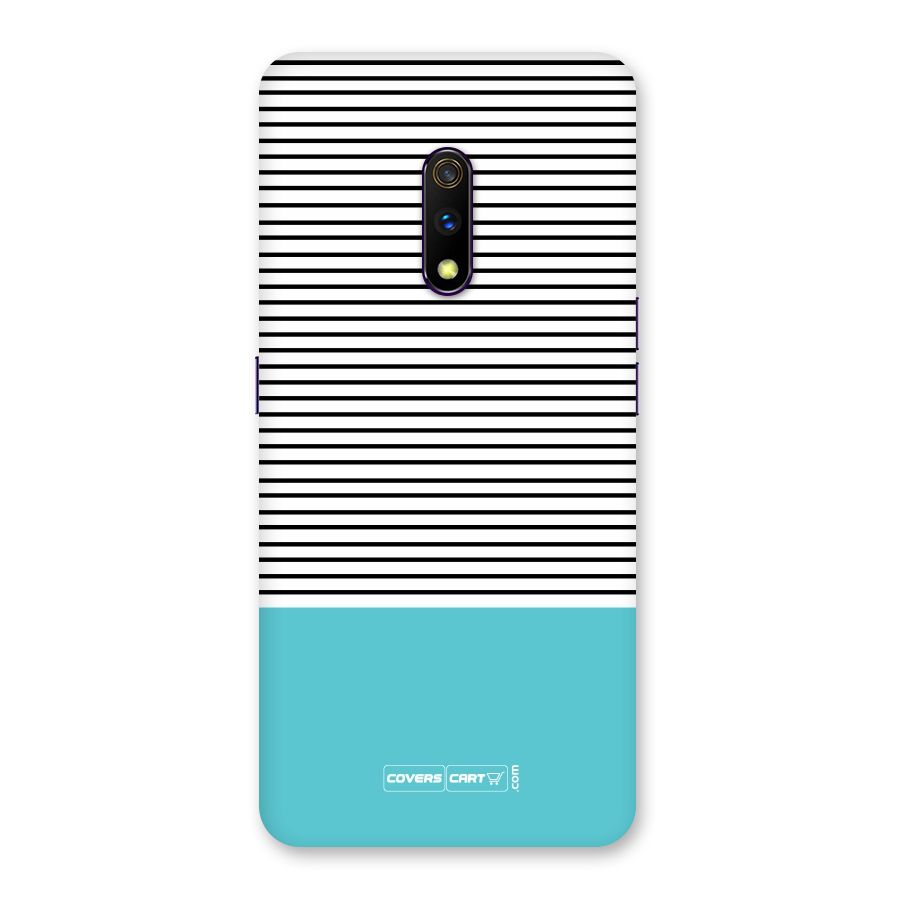 Deep Sky Blue Stripes Back Case for Realme X
