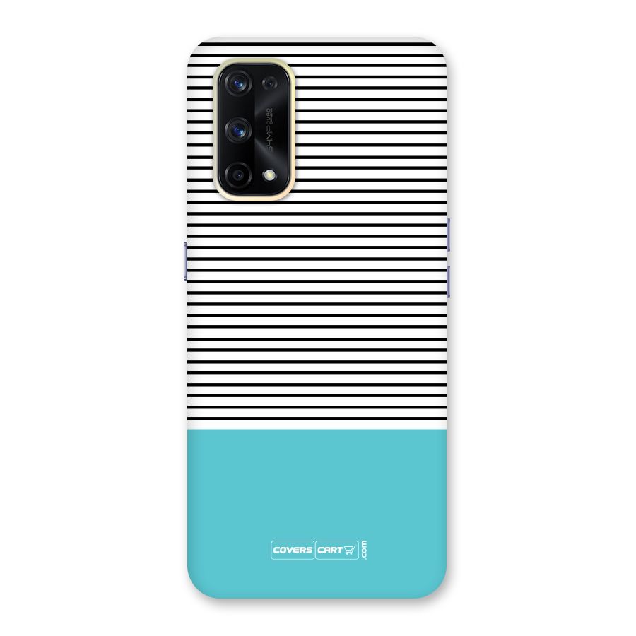 Deep Sky Blue Stripes Glass Back Case for Realme X7 Pro