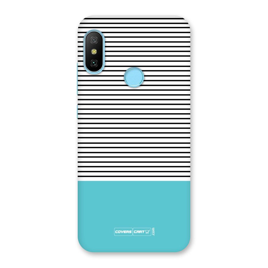 Deep Sky Blue Stripes Back Case for Redmi 6 Pro