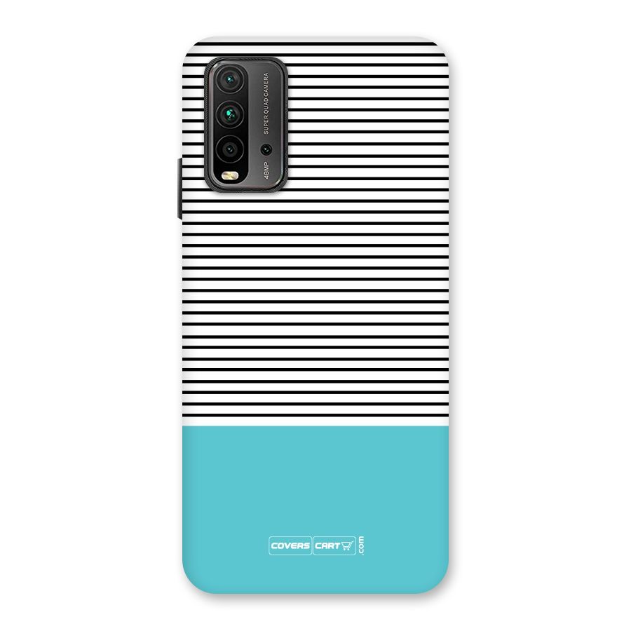 Deep Sky Blue Stripes Back Case for Redmi 9 Power