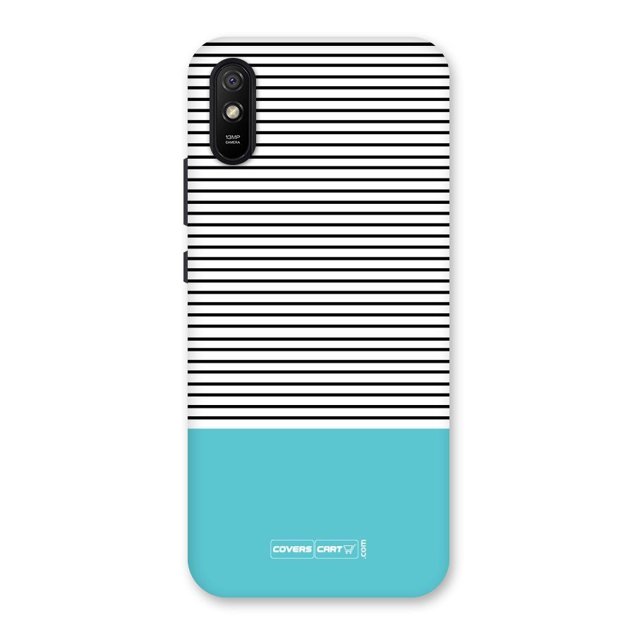 Deep Sky Blue Stripes Back Case for Redmi 9i