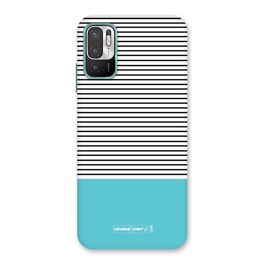 Deep Sky Blue Stripes Back Case for Redmi Note 10T 5G