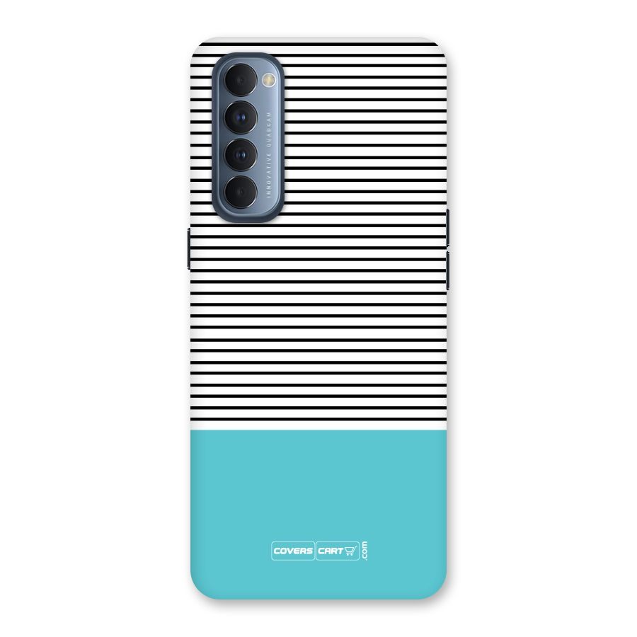 Deep Sky Blue Stripes Back Case for Reno4 Pro