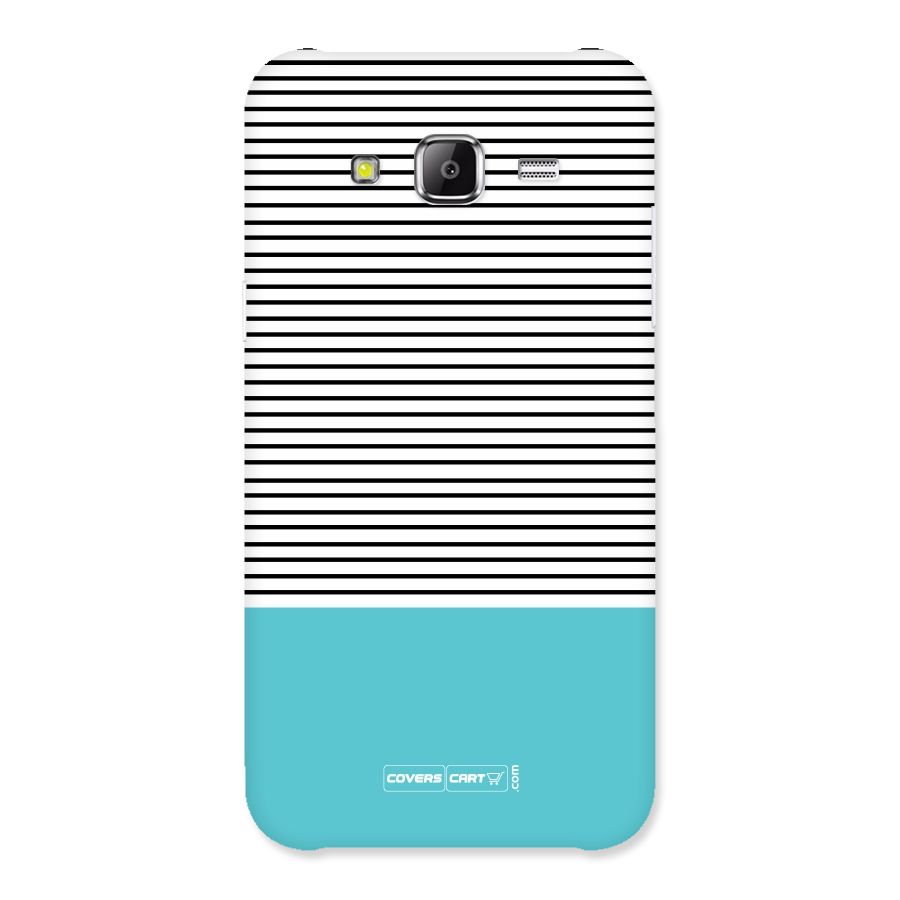 Deep Sky Blue Stripes Back Case for Samsung Galaxy J5