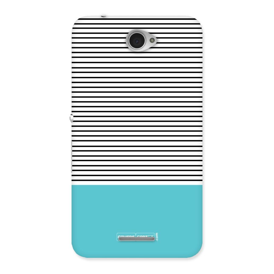 Deep Sky Blue Stripes Back Case for Sony Xperia E4