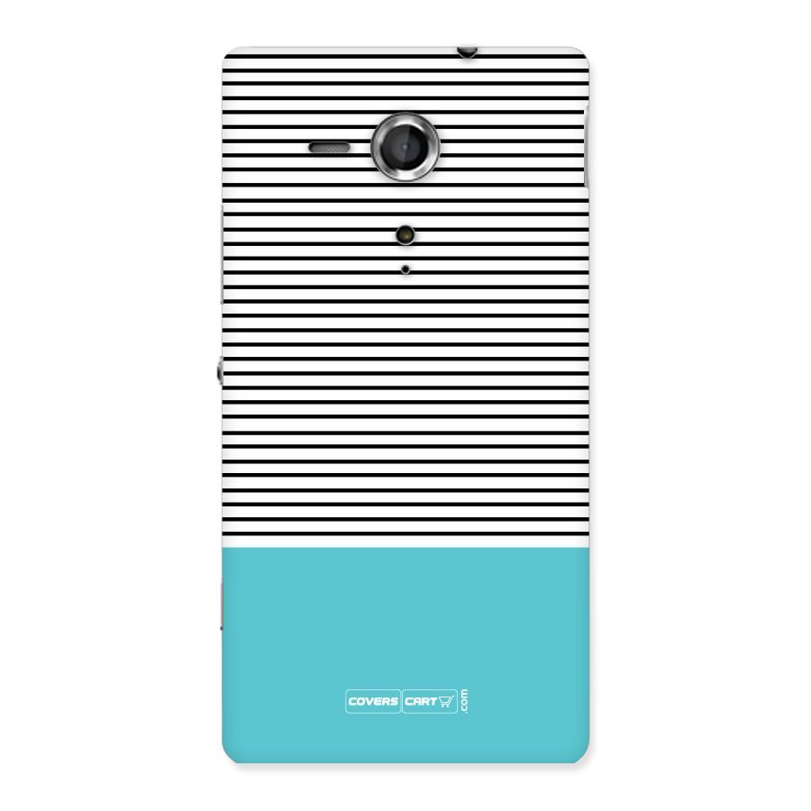 Deep Sky Blue Stripes Back Case for Sony Xperia SP