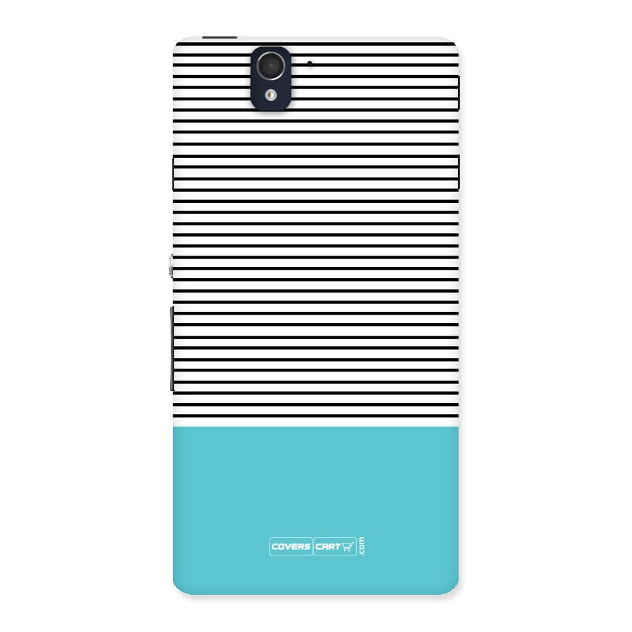 Deep Sky Blue Stripes Back Case for Sony Xperia Z