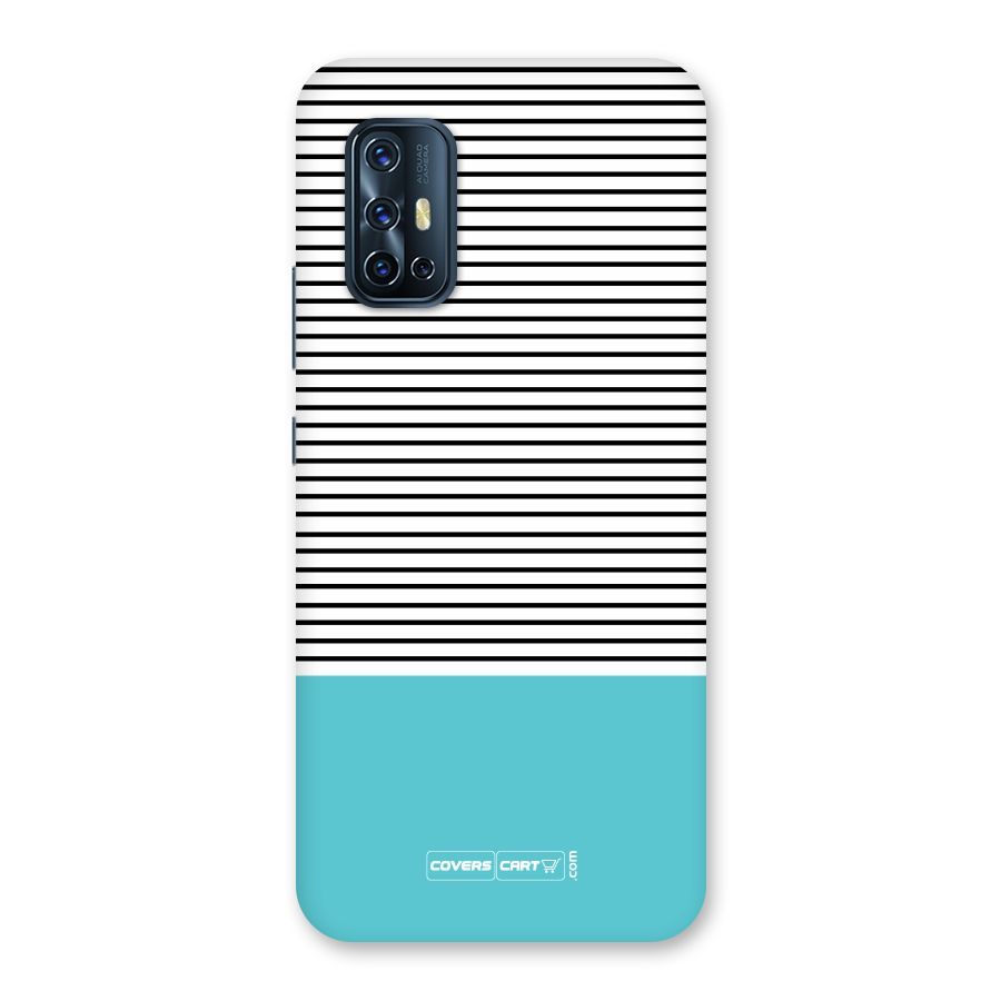 Deep Sky Blue Stripes Back Case for Vivo V17