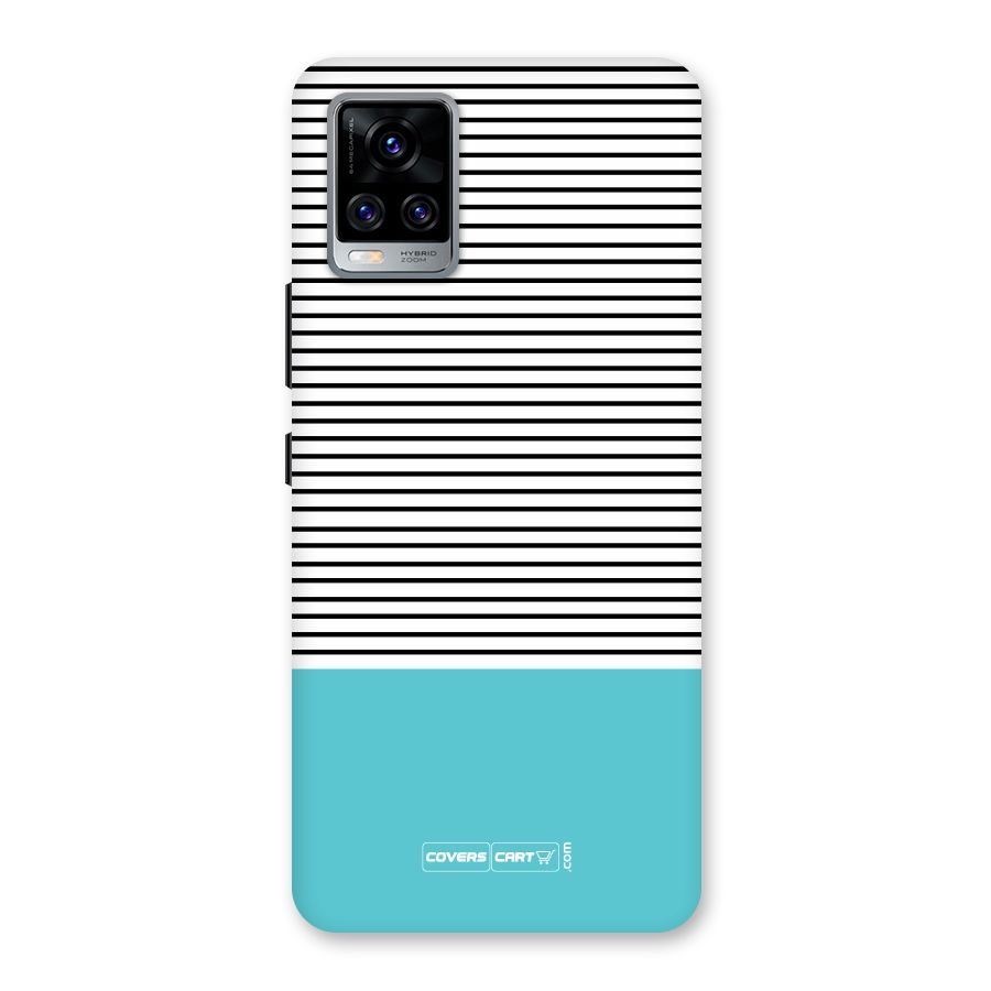 Deep Sky Blue Stripes Back Case for Vivo V20 Pro