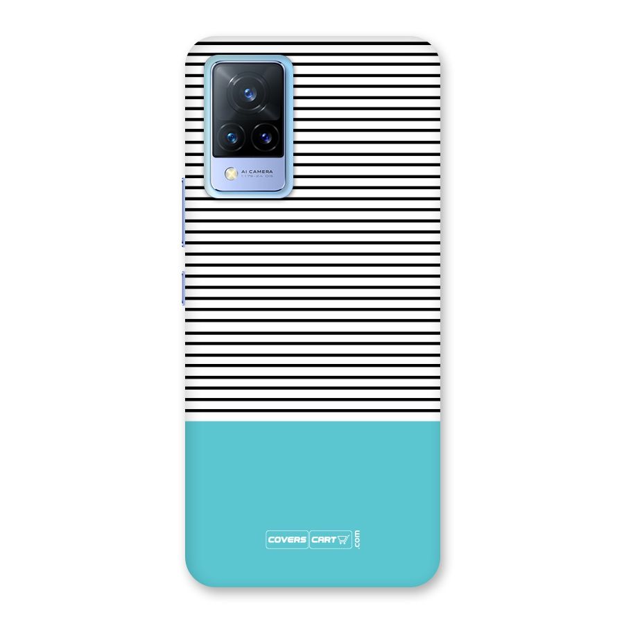 Deep Sky Blue Stripes Back Case for Vivo V21 5G