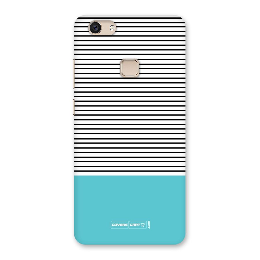 Deep Sky Blue Stripes Back Case for Vivo V7