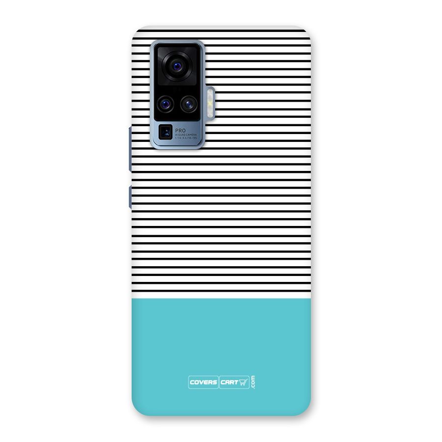 Deep Sky Blue Stripes Back Case for Vivo X50 Pro