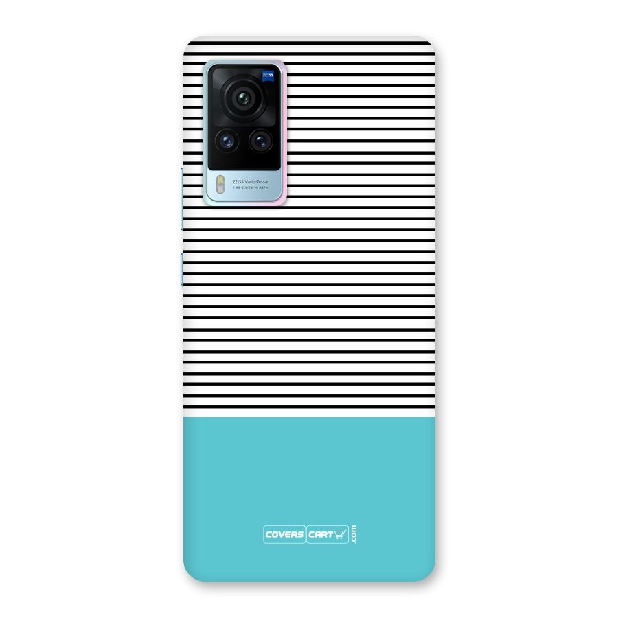 Deep Sky Blue Stripes Back Case for Vivo X60 Pro