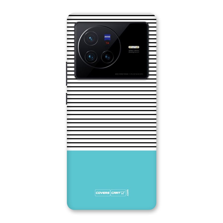 Deep Sky Blue Stripes Back Case for Vivo X80