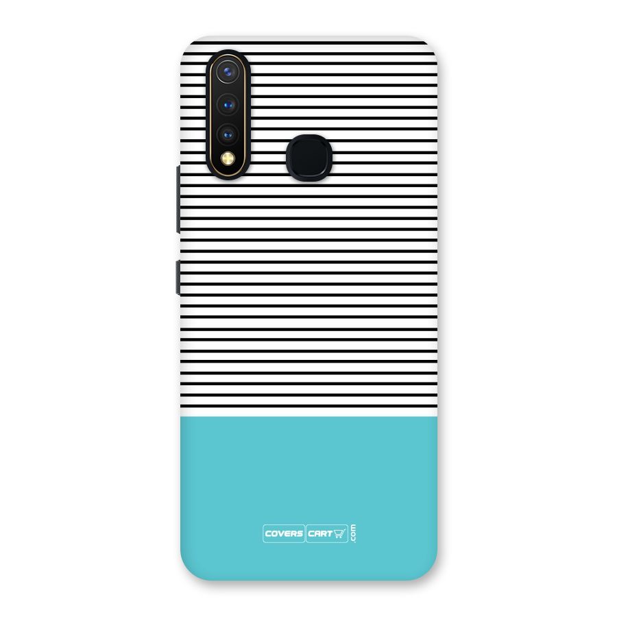 Deep Sky Blue Stripes Back Case for Vivo Y19