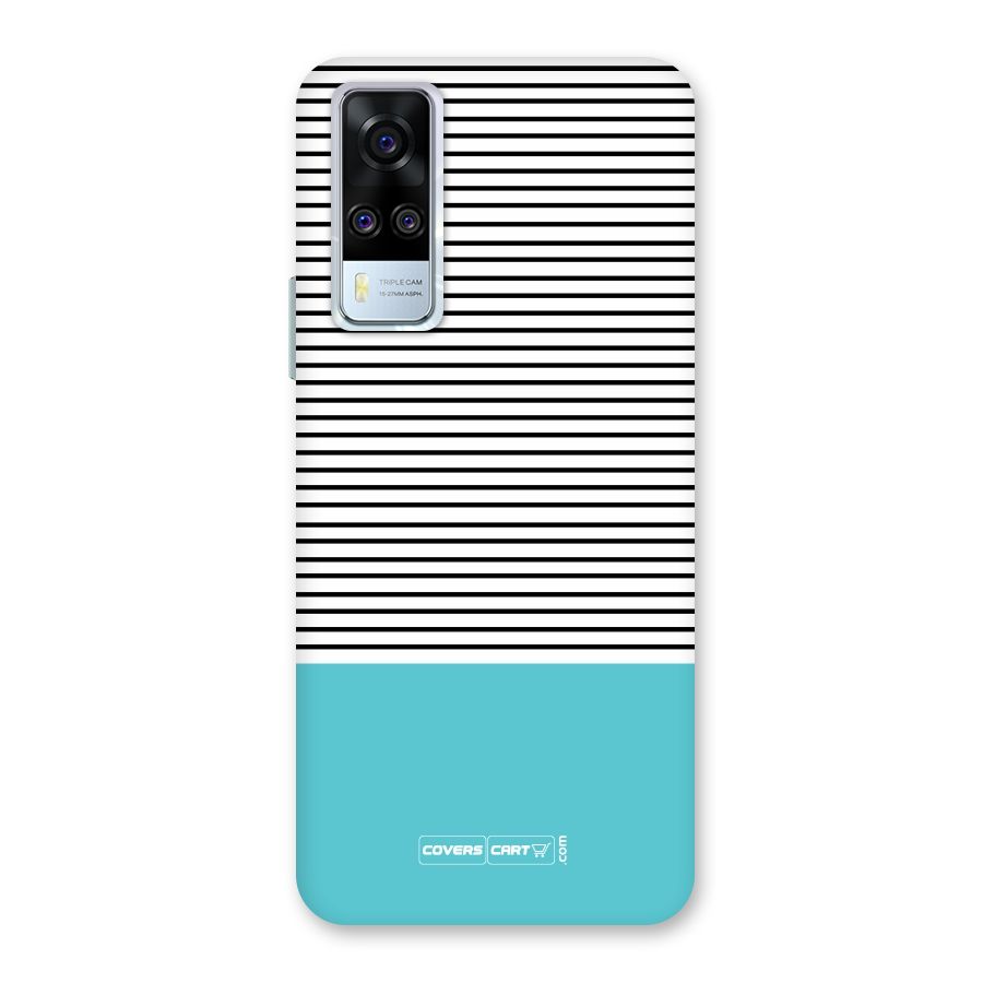 Deep Sky Blue Stripes Back Case for Vivo Y31