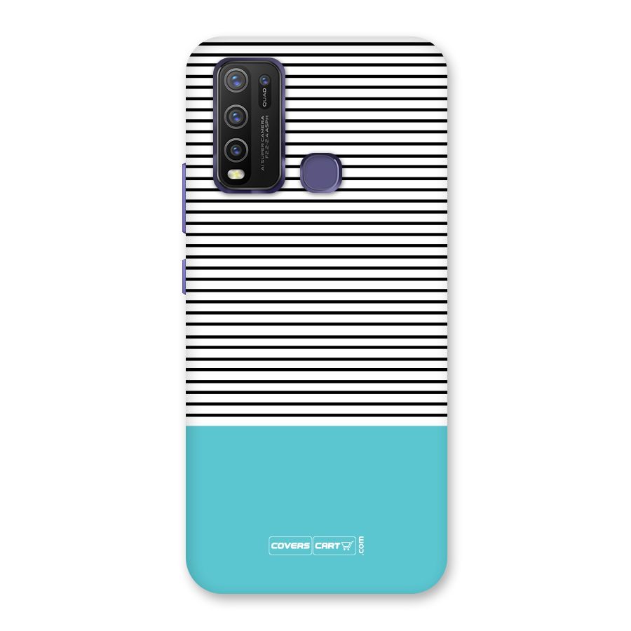 Deep Sky Blue Stripes Back Case for Vivo Y50