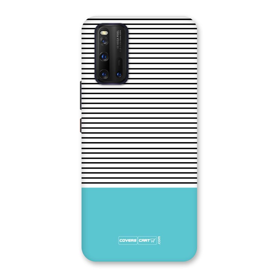 Deep Sky Blue Stripes Back Case for Vivo iQOO 3