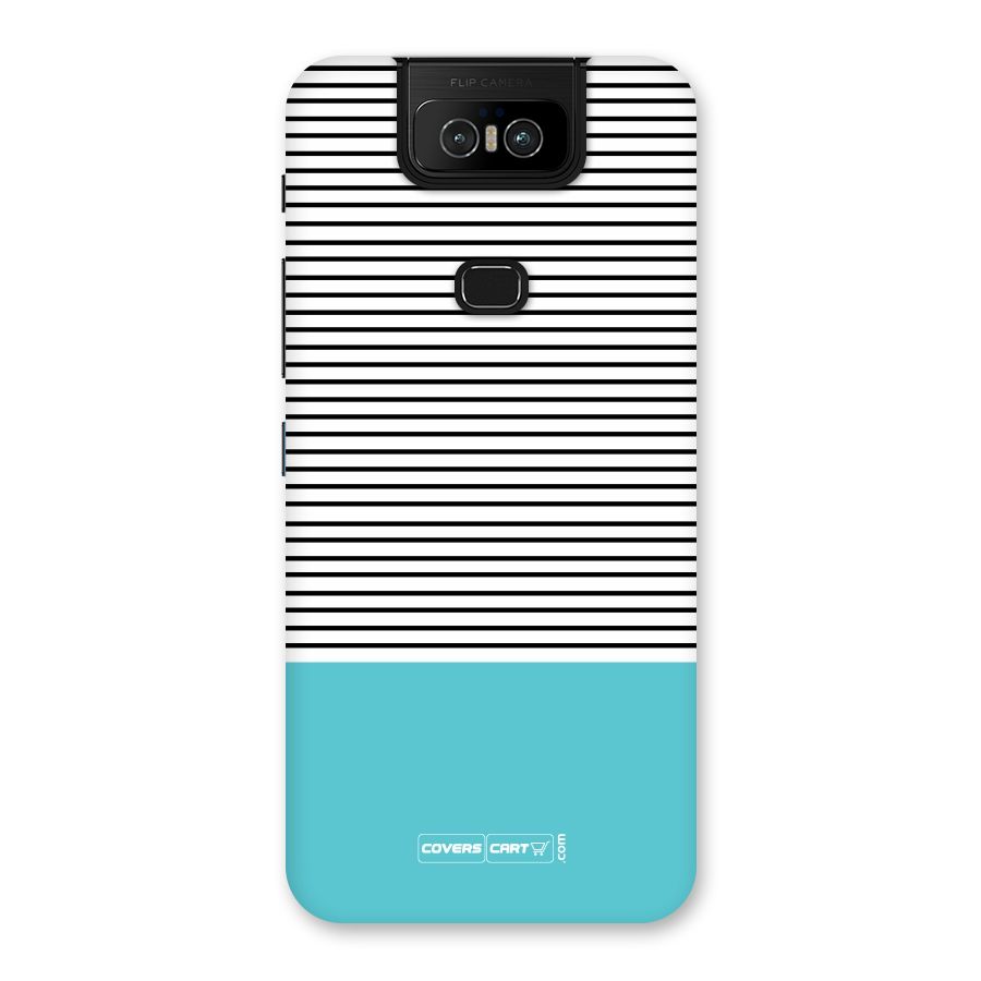 Deep Sky Blue Stripes Back Case for Zenfone 6z
