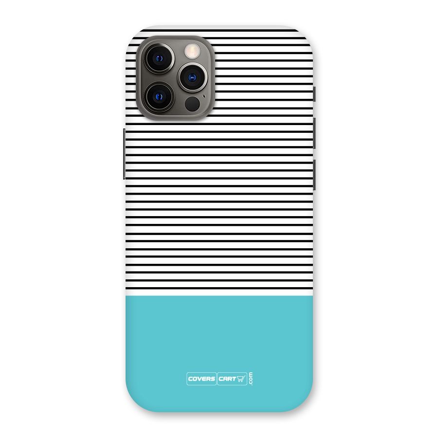Deep Sky Blue Stripes Back Case for iPhone 12 Pro