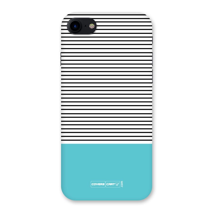 Deep Sky Blue Stripes Back Case for iPhone SE 2020