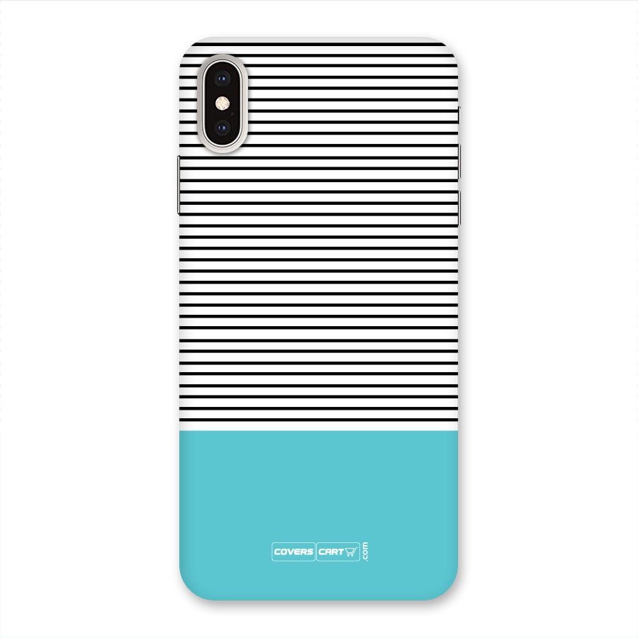 Deep Sky Blue Stripes Back Case for iPhone XS Max