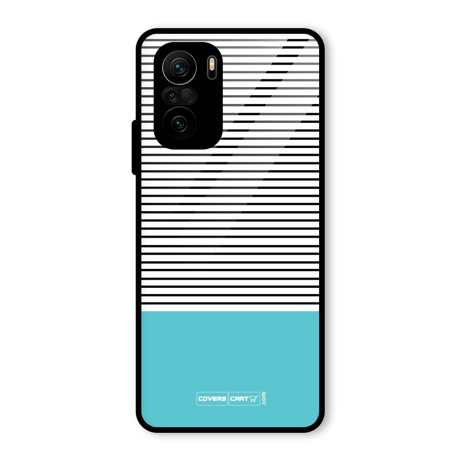 Deep Sky Blue Stripes Glass Back Case for Mi 11x