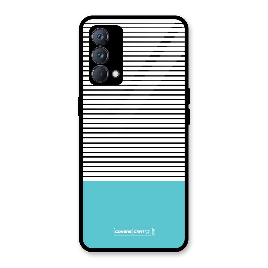 Deep Sky Blue Stripes Glass Back Case for Realme GT Master Edition