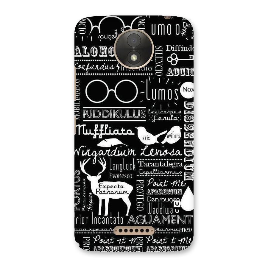 Deer Key Spell Back Case for Moto C Plus