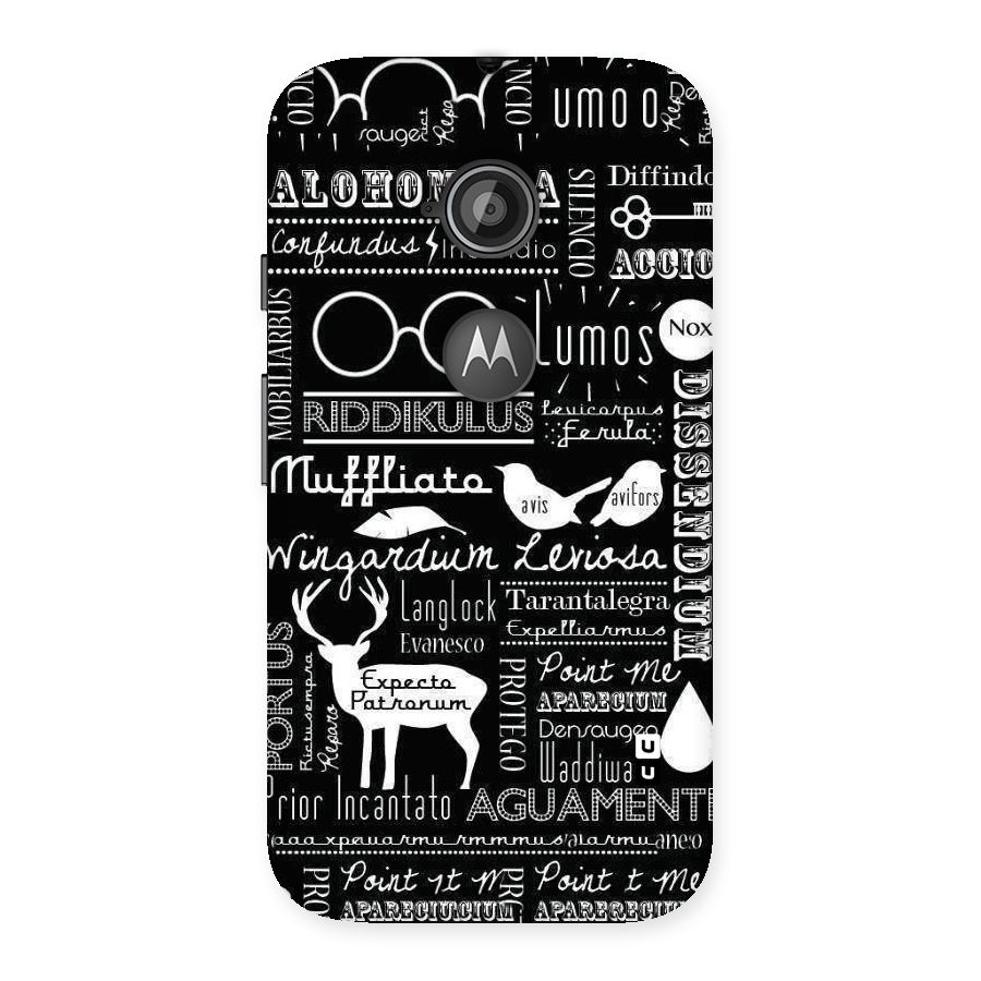 Deer Key Spell Back Case for Moto E 2nd Gen
