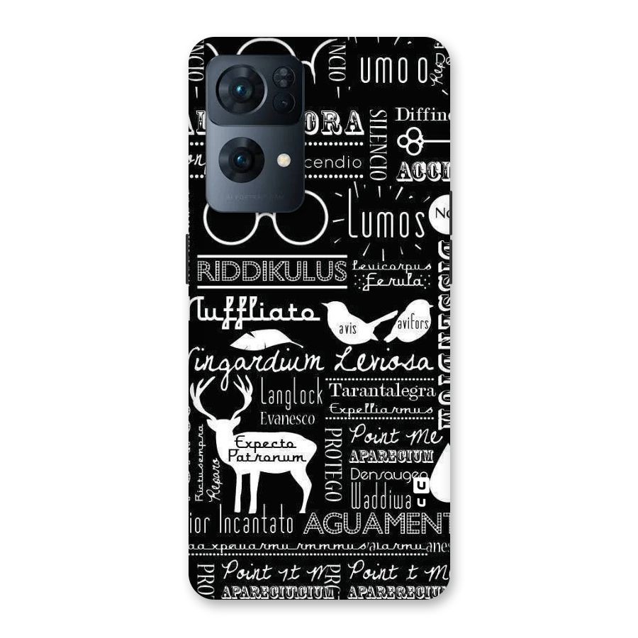 Deer Key Spell Back Case for Oppo Reno7 Pro 5G