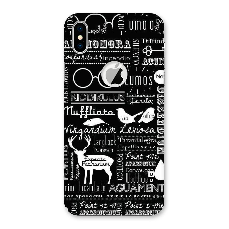 Deer Key Spell Back Case for iPhone XS Logo Cut