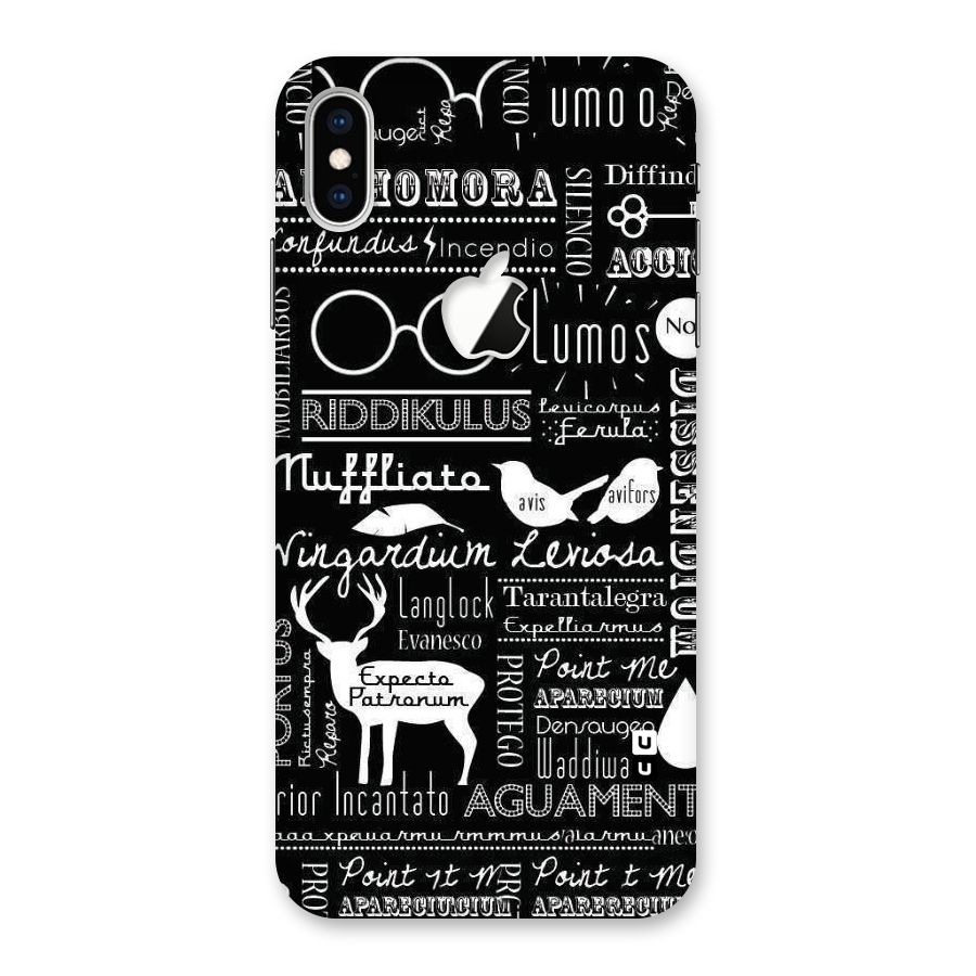 Deer Key Spell Back Case for iPhone XS Max Apple Cut