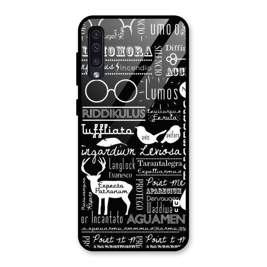 Deer Key Spell Glass Back Case for Galaxy A50s