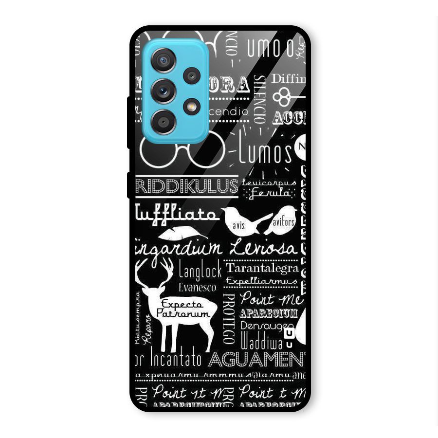 Deer Key Spell Glass Back Case for Galaxy A52